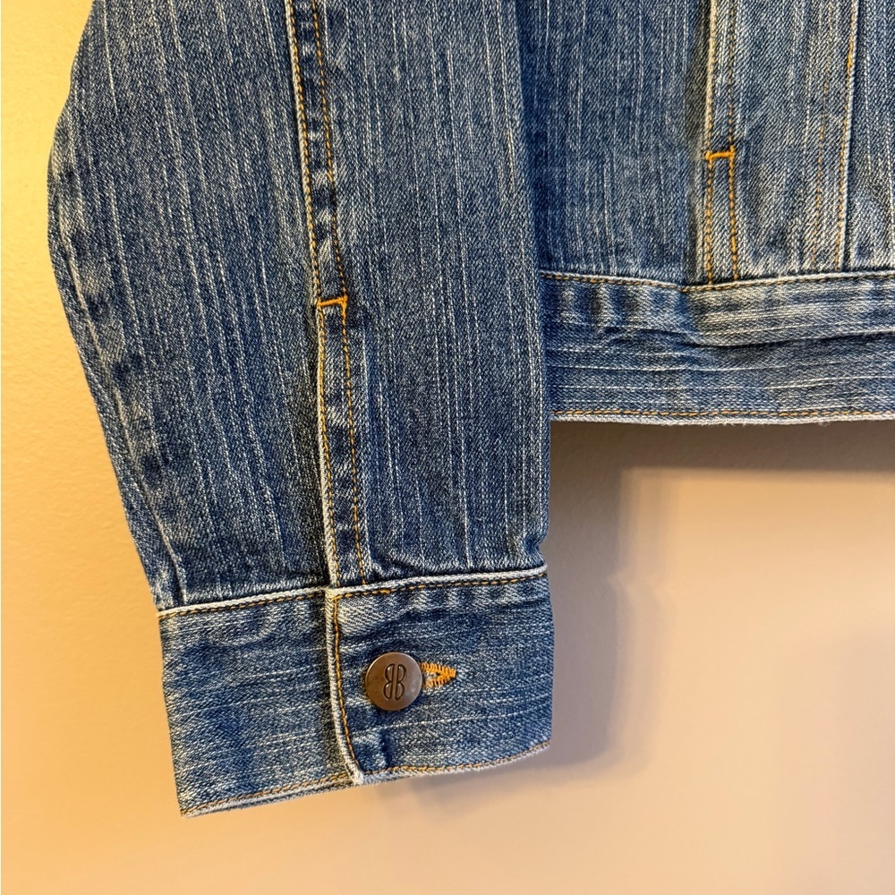 Bill Blass Classic Short Jean Denim Jacket Med - Picture 5 of 8